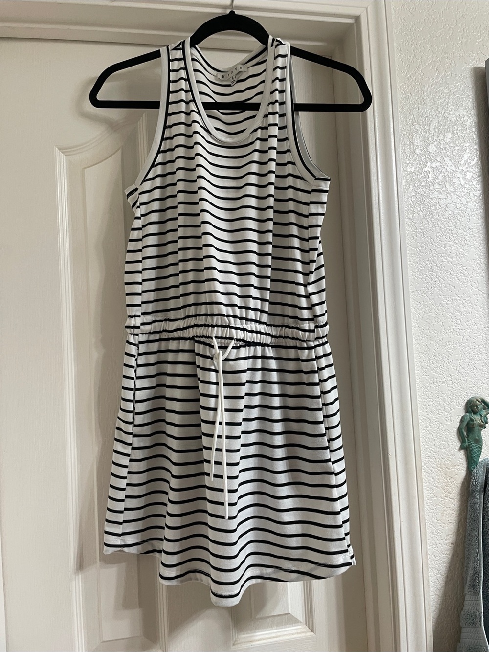 HYFVE Black & White Striped Sleeveless Tank